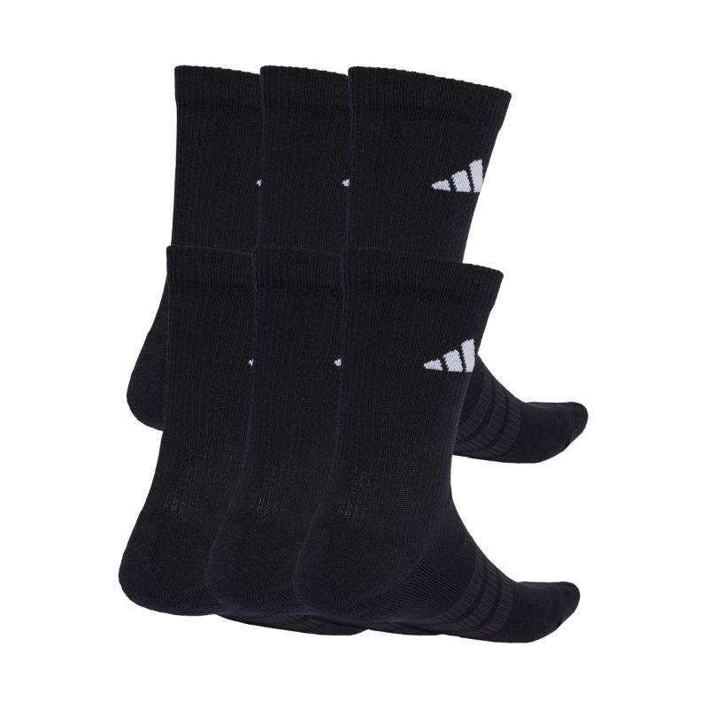 Adidas Cushioned Crew Socks 6 Pairs Black KE5499