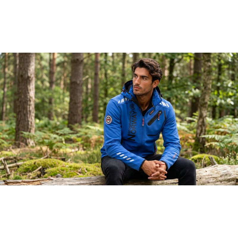 Men’s Softshell Jacket Geographical Norway ROYAUTE DB ROYAL BLUE BLACK MEN 068 (WY2168H/GN-ROYAL BLUE / BLACK)