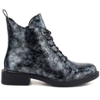 Women's patent leather ankle boots, gray, S.Barski HY62-8140