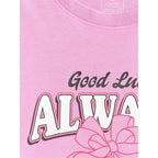 Girls' boxy T-shirt with print 4F 4FJRAW26TTSHF4239-56S