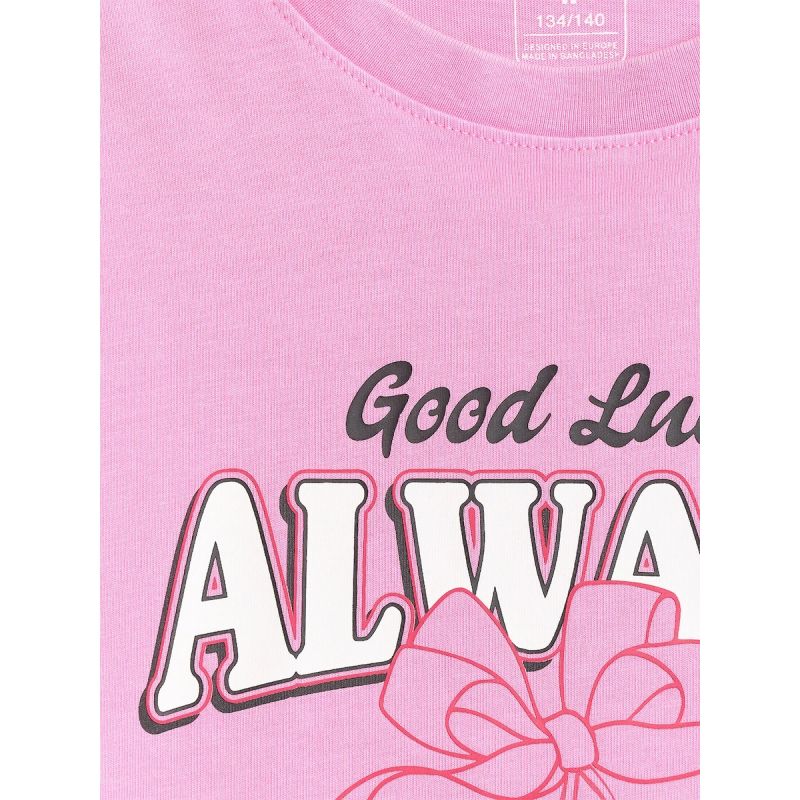 Girls' boxy T-shirt with print 4F 4FJRAW26TTSHF4239-56S