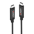 Lindy 43308 USB Cable USB 3.2 Gen 2 (3.1 Gen 2) 5m USB C Black Kable i adaptery/Kable USB Your Sports Performance