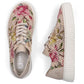 Women's openwork shoes with flowers, beige, Rieker N9919-91 Rieker