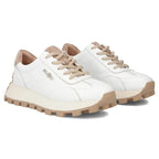 Leather platform sneakers, white, Filippo DP7498
