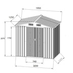 METAL GARDEN TOOL HOUSE 125X195X207CM Home and Garden/Garden Your Sports Performance
