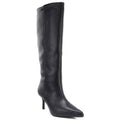 Women's leather boots with a high heel, insulated, black Big Star UU274497