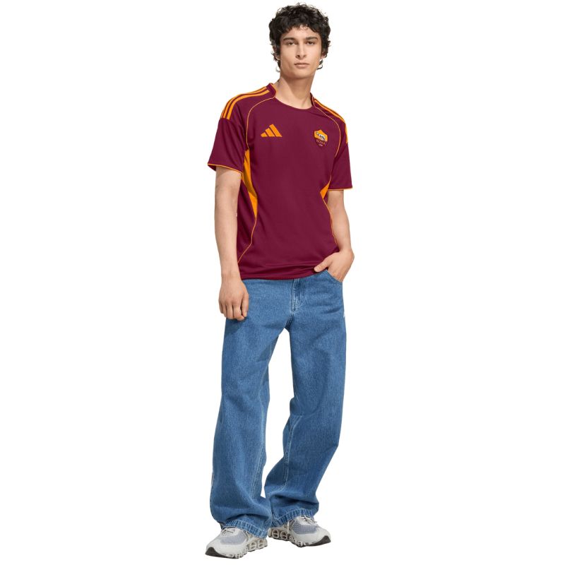 Men's adidas AS Roma 25/26 Home Burgundy Jersey JP4184 In preparation Adidas