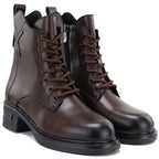 Brown Women’s Leather Ankle Boots Vinceza 86444