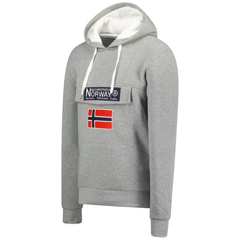 Geographical Norway Gadrien DB 054 M sweatshirt WW6114H/GN/Blended Gray / White Clothing/Outdoor/Geographical Norway Your Sports Performance