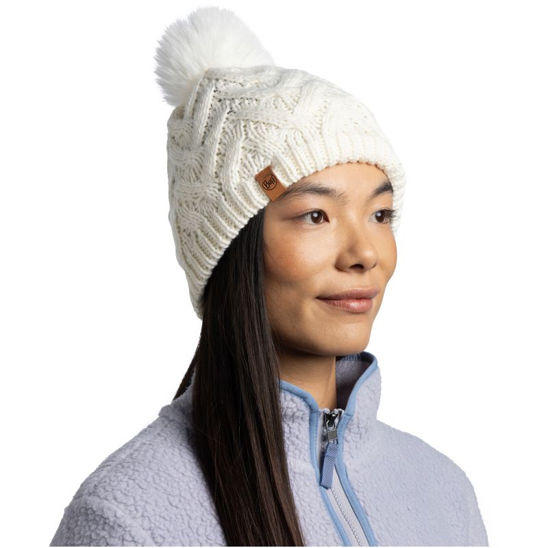 Hat BUFF KNITTED & FLEECE BAND BEANIE CARYN WHITE