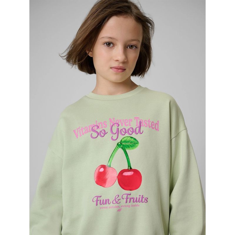Girls' loose sweatshirt without hood 4F 4FJRSS26TSWSF2903-47S 4f