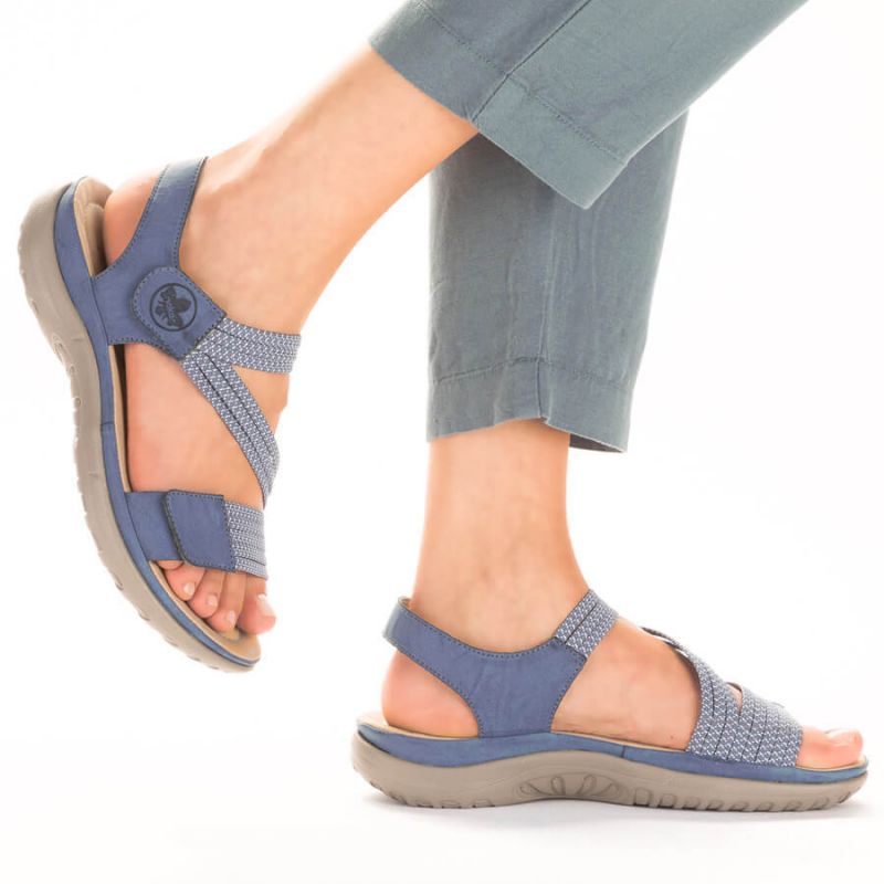 Comfortable Rieker W RKR587 blue sandals Footwear/Lifestyle/Rieker Your Sports Performance
