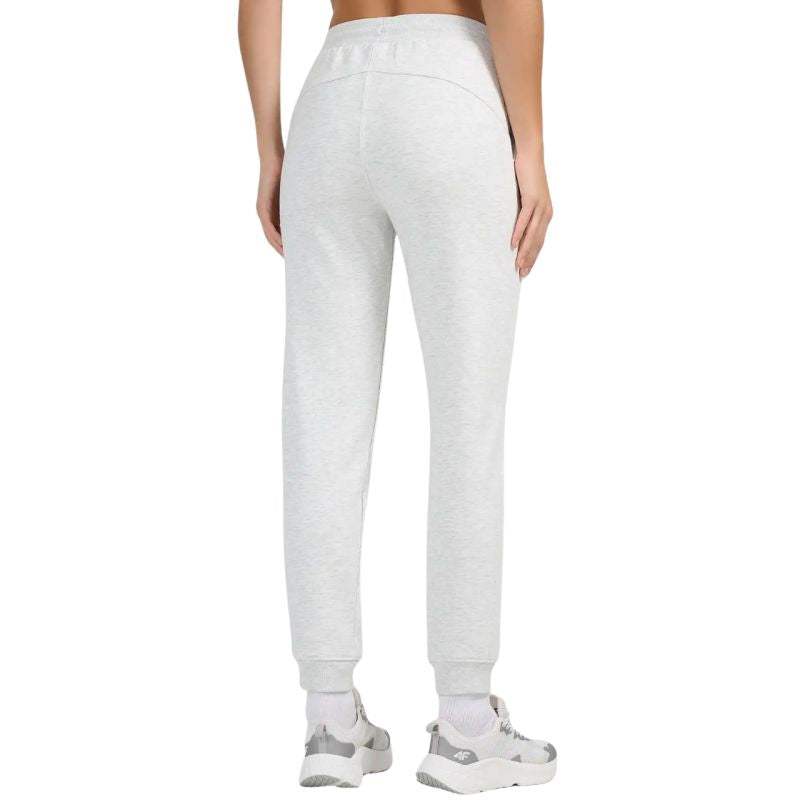 Women's trousers 4F CAS F1659 cool light gray melange 4FWMM00TTROF1659 27M
