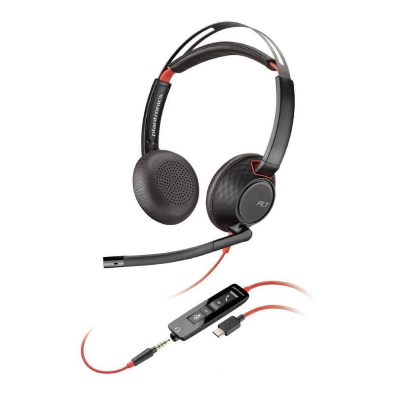 POLY Blackwire 5220 8X231AA Over-Ear Headphones Akcesoria GSM/Słuchawki przewodowe Your Sports Performance