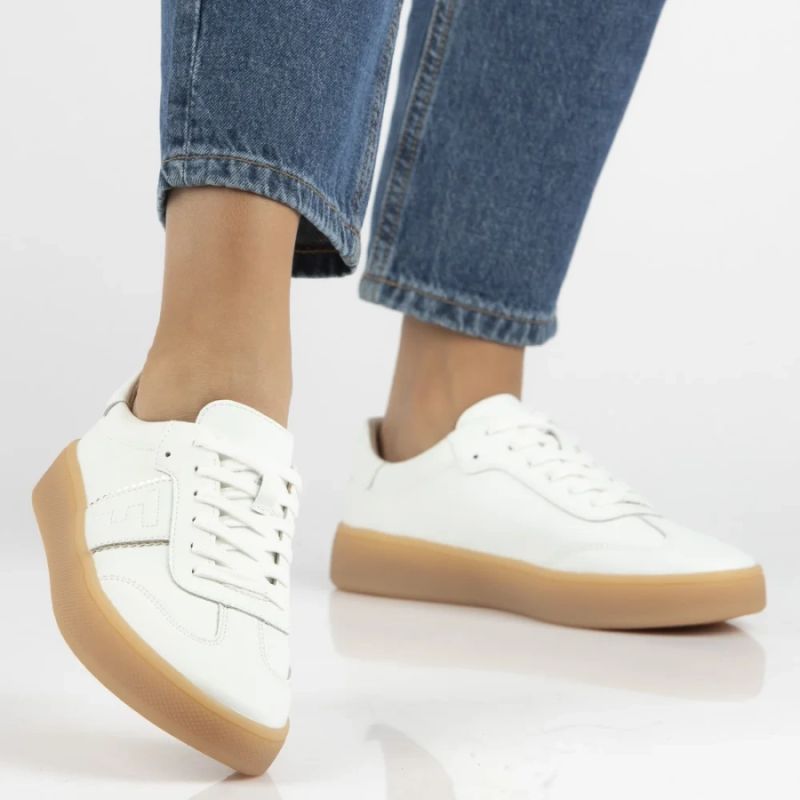 Women's leather platform shoes white Filippo DP7543/26 Filippo