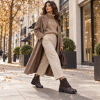 Women’s Leather Ankle Boots, Crocodile Effect, Chocolate Brown Filippo DBT820