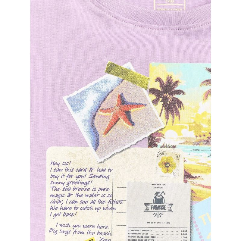 Girls' regular printed T-shirt 4F 4FJRAW26TTSHF4326-052S