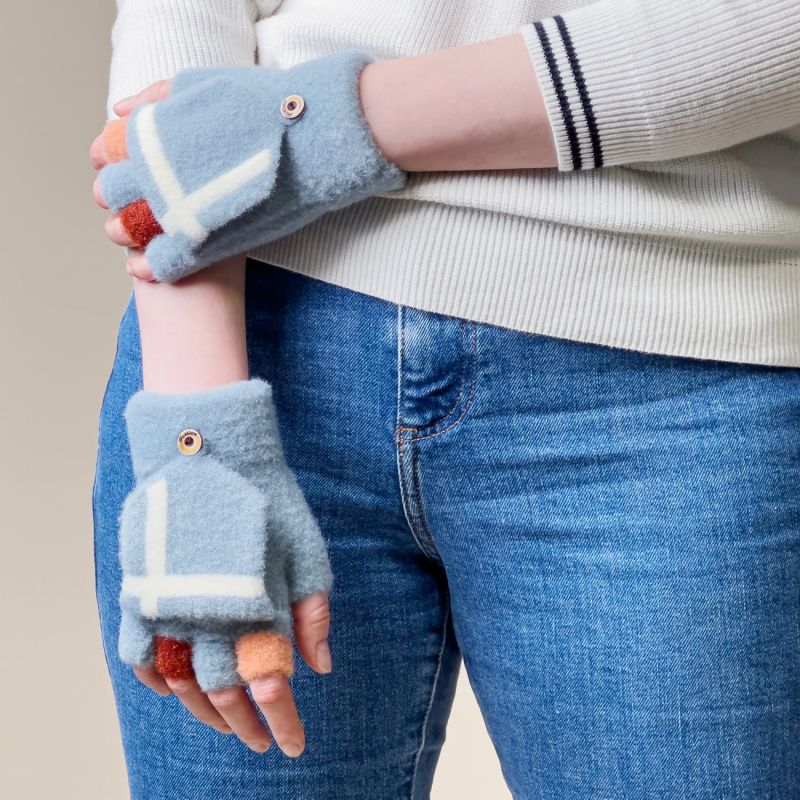 Women's/children's winter telephone gloves - blue Hurtel