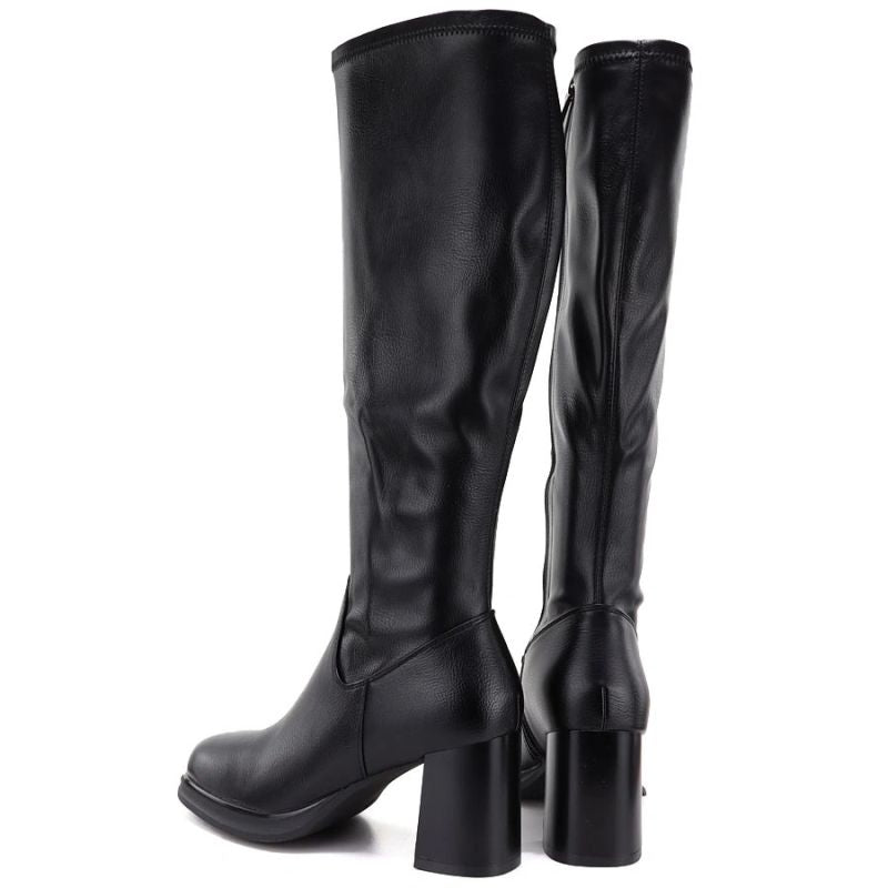 Black heeled women’s boots Potocki SZ12861