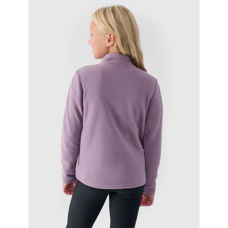 Slim fleece with stand-up collar for girls 4F Junior 4FJWMM00TFLEF261-52S *Kategoria tymczasowa Your Sports Performance