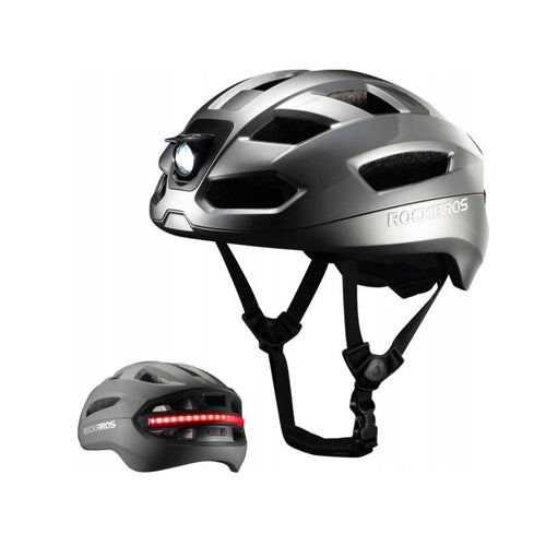 Rockbros bicycle helmet with lights gray Rockbros/Akcesoria Rowerowe/Kaski Your Sports Performance