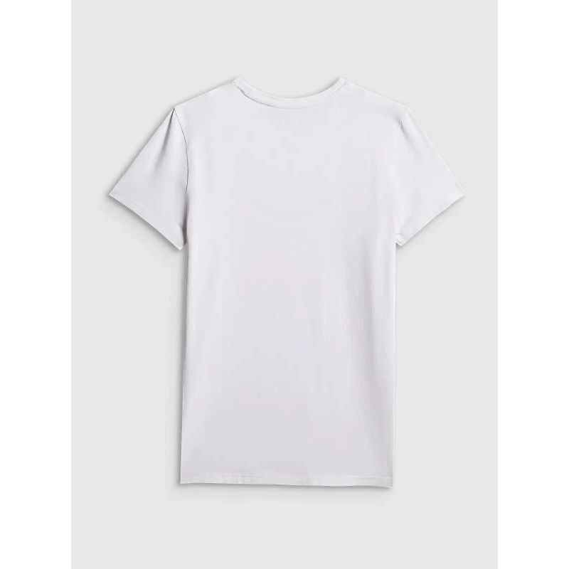 Men's plain cotton T-shirt 4F 4FWMM00TTSHM3340-10S