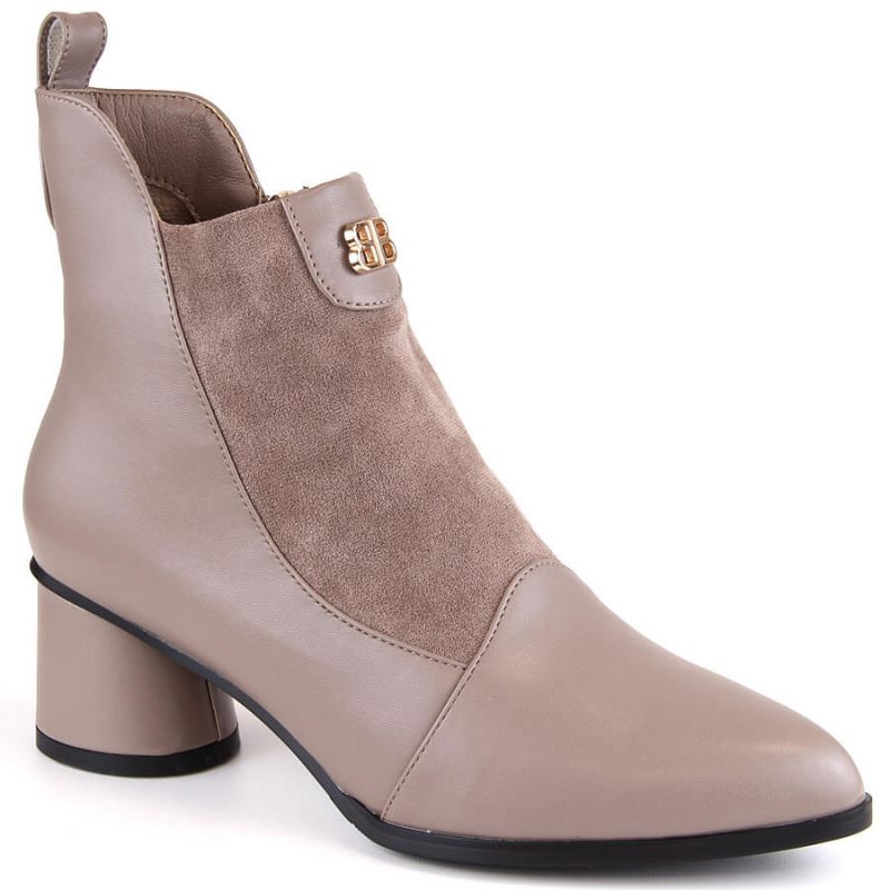 D&amp;A S.Barski Premium Collection high-heeled ankle boots W OLI232B, beige Footwear/Outdoor/S.Barski Your Sports Performance