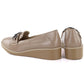 Women's beige wedge shoes with decoration M.Daszyński MR2265 M. Daszyński