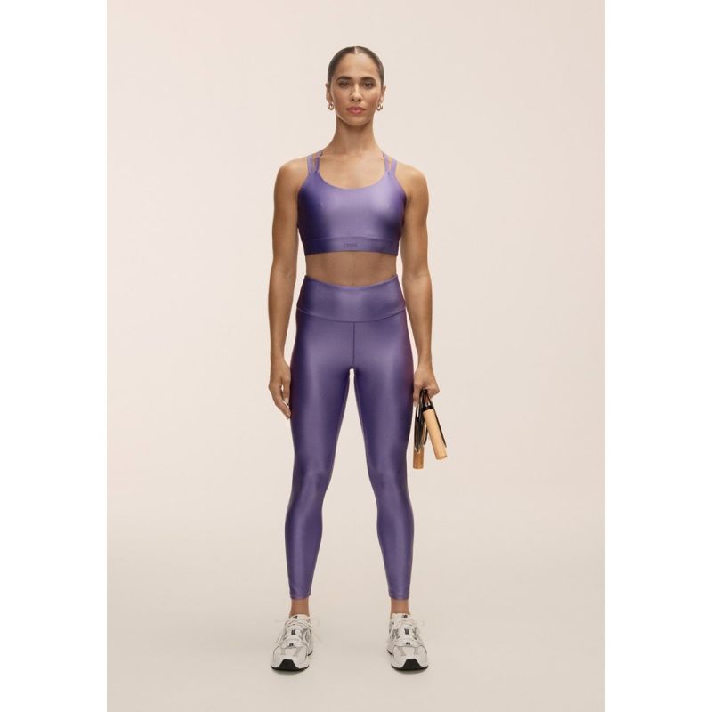 Casall Glitz High Waist Tights Women's Leggings Purple - L Siłownia i fitness/Spodnie Your Sports Performance