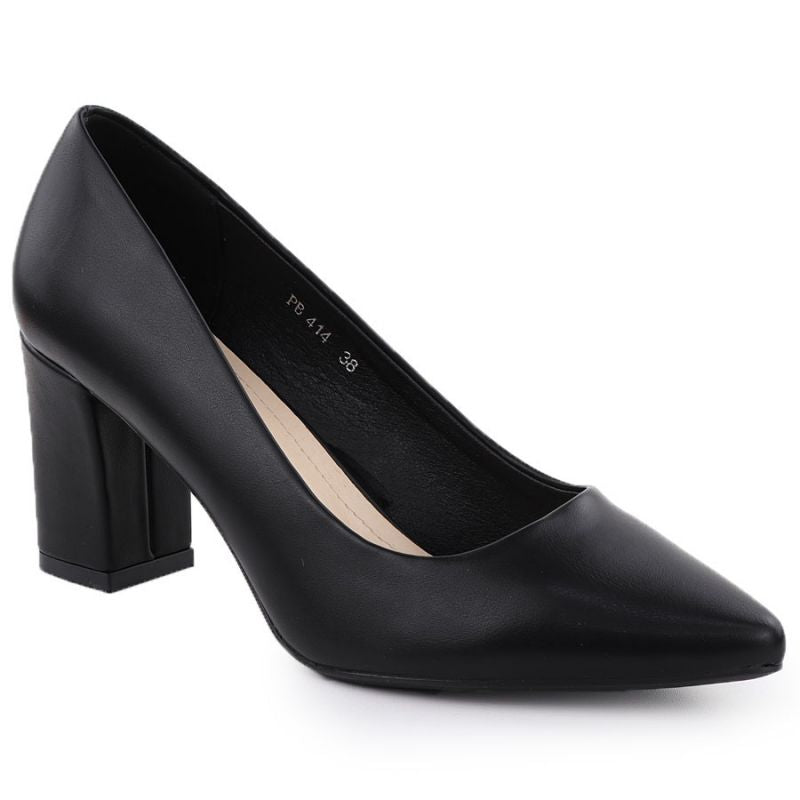 Sergio Leone PB414 women's black pumps with a block heel Footwear Your Sports Performance
