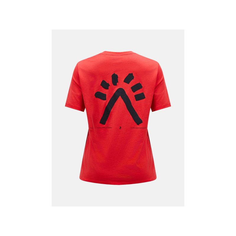 PEAK PERFORMANCE Explore Graphic Tee Women T-Shirt red