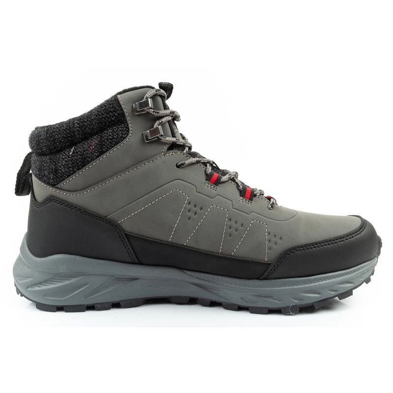 Lee Cooper men's winter hiking boots, insulated, ankle boots, gray Lee Cooper