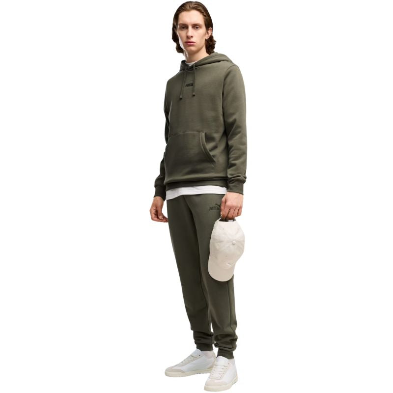 Men's Puma ESS Small No. 1 Logo Hoodie khaki 692914 86