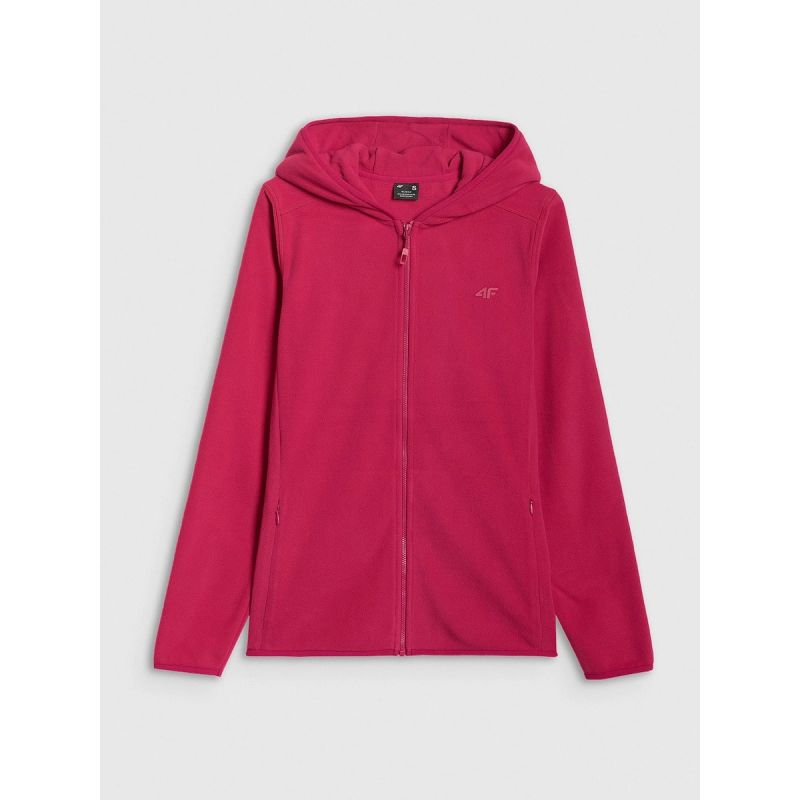 Women's slim fleece jacket with hood 4F 4FRAW25TFLEF495-53S