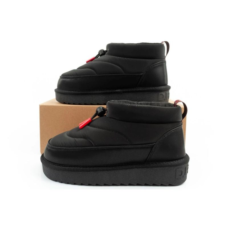 D.Franklin women's snow boots winter fashionable insulated ankle boots black D.Franklin