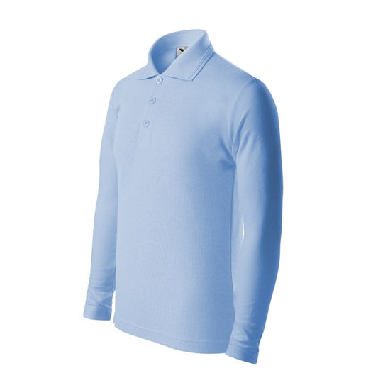 Kids' Pique Polo LS Polo Shirt (Blue) In preparation Your Sports Performance