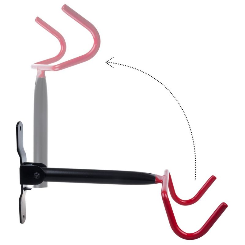 MACLEAN HORIZONTAL BICYCLE WALL MOUNT, STEEL, MAX LOAD 30KG MC-430 Import z Action/Rowery i akcesoria/Uchwyty Your Sports Performance