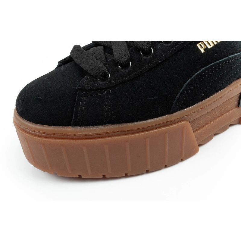 Puma Mayze women's sports shoes Sneakers platform black fashionable leather In preparation Your Sports Performance