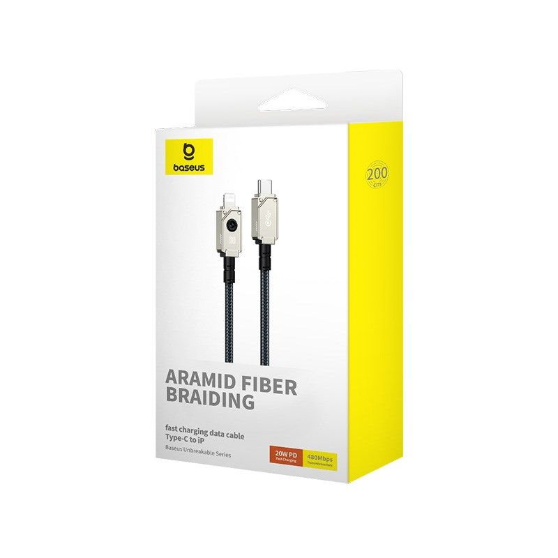 Baseus Unbreakable USB C-IP Cable 20W 2m (White) In preparation Your Sports Performance