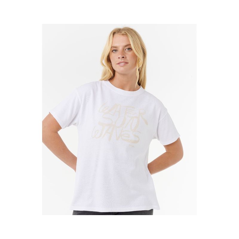 RIP CURL OCEANIC RELAXED TEE White T-Shirt