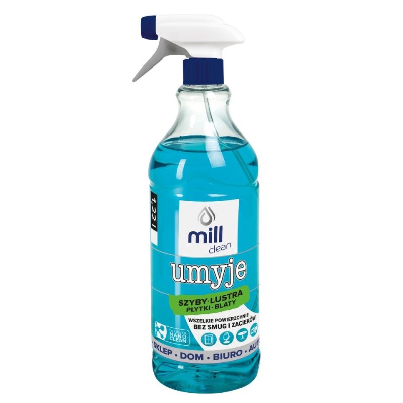 MILL CLEAN WASHES. Glass, mirror, and tile cleaner removes dirt, leaving surfaces streak-free. 1.22l Chemia/Preparaty do mycia i nabłyszczania powierzchni Your Sports Performance