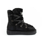 D.Franklin women's winter snow boots, fashionable fur lining, black high D.Franklin