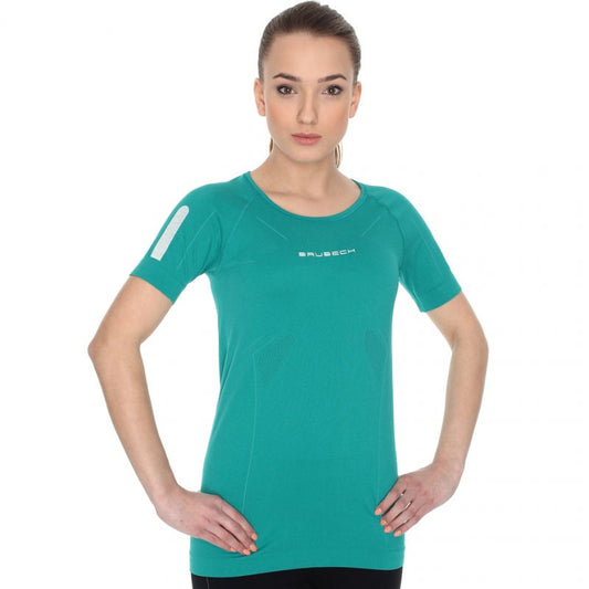 Brubeck Athletic Women's T-Shirt Azure Green SS11080 In preparation Your Sports Performance