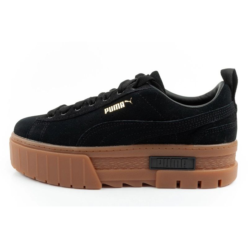 Puma Mayze women's sports shoes Sneakers platform black fashionable leather In preparation Your Sports Performance