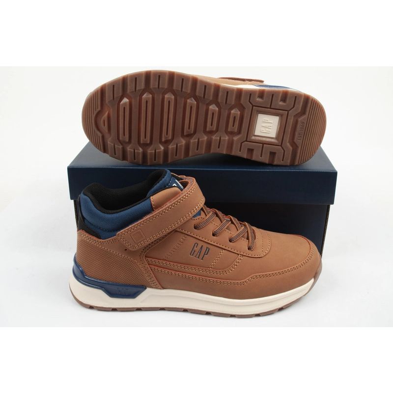 GAP Jack children's brown ankle boots with Velcro
