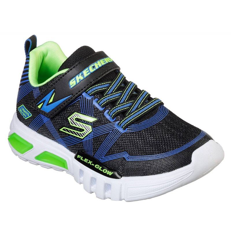 Skechers FLEX-GLOW Navy Blue Kids' Sports Shoes (90542L-BBLM) In preparation Your Sports Performance
