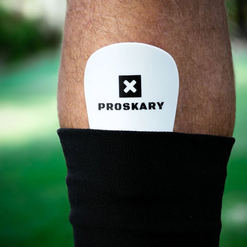 Proskary Mini white soccer shin guards Proskary