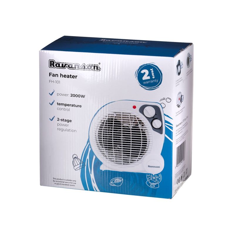 Ravanson FH-101 fan heater (2000W; 2 heating levels; white) AGD - Produkty/Termowentylatory Your Sports Performance