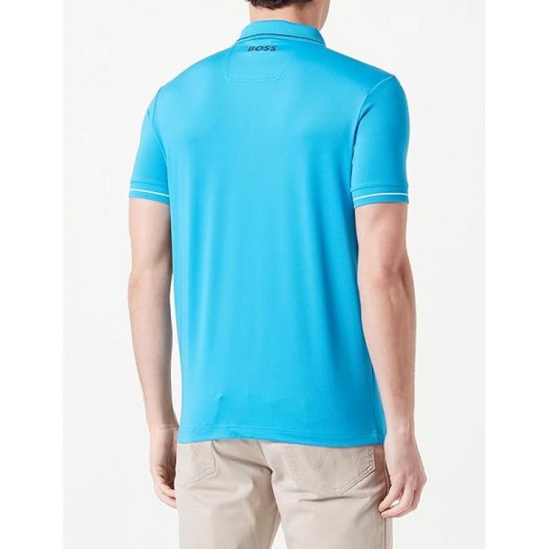 BOSS Paul Pro Men's Turquoise/Aqua Slim Fit Polo Shirt (50506203-442) Boss