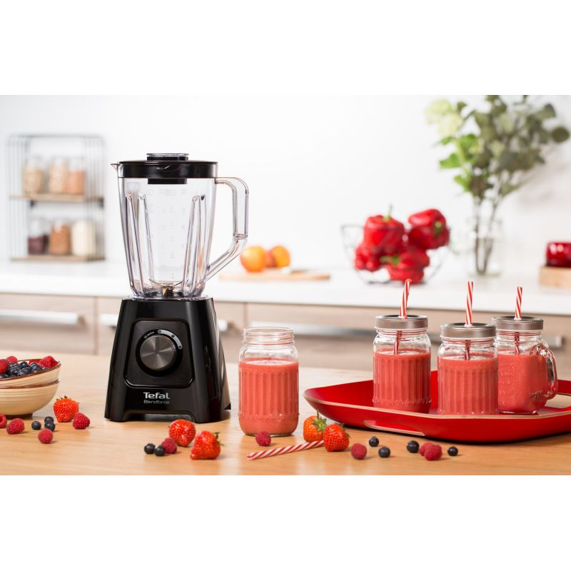 Tefal BlendForce II BL4208 blender 1.25 l Tabletop blender 600 W Black AGD - Produkty/Miksery / Blendery Your Sports Performance